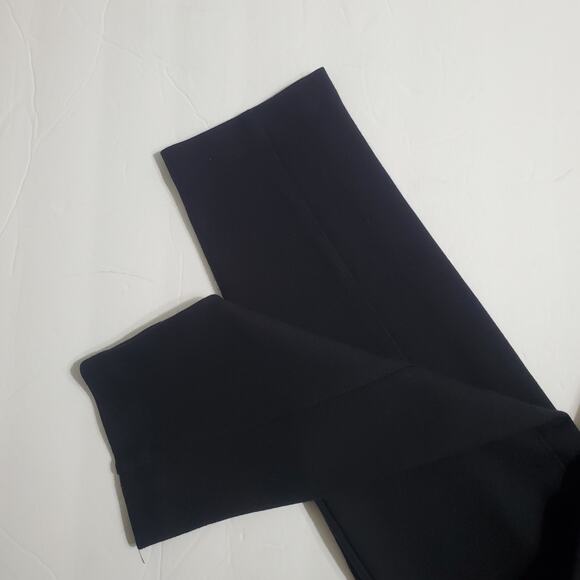Lands End High Rise Slim Leg Pants Black Career Work Rayon Spandex M/T 10 - 12 - Picture 2 of 11